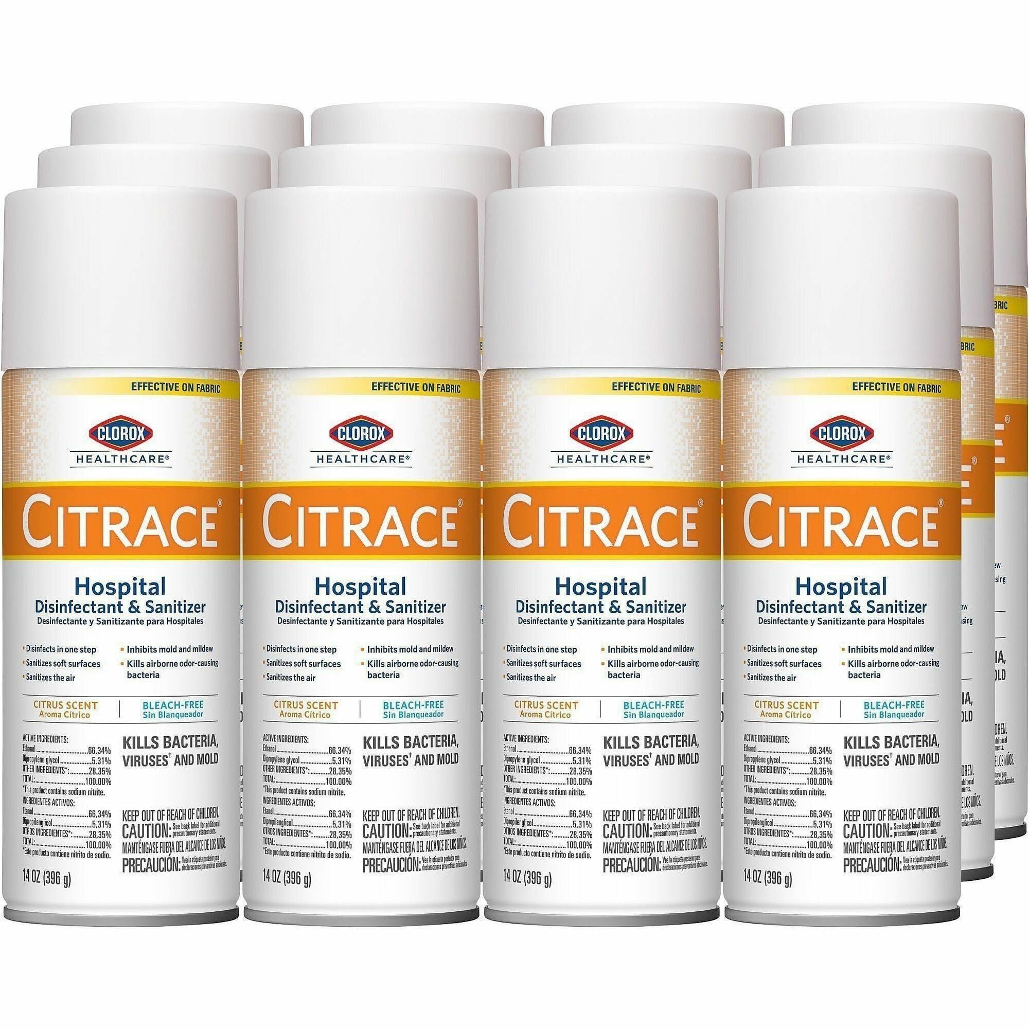 Citrace Hospital Disinfectant and Sanitizer Aerosol Spray (14 fl. oz.)