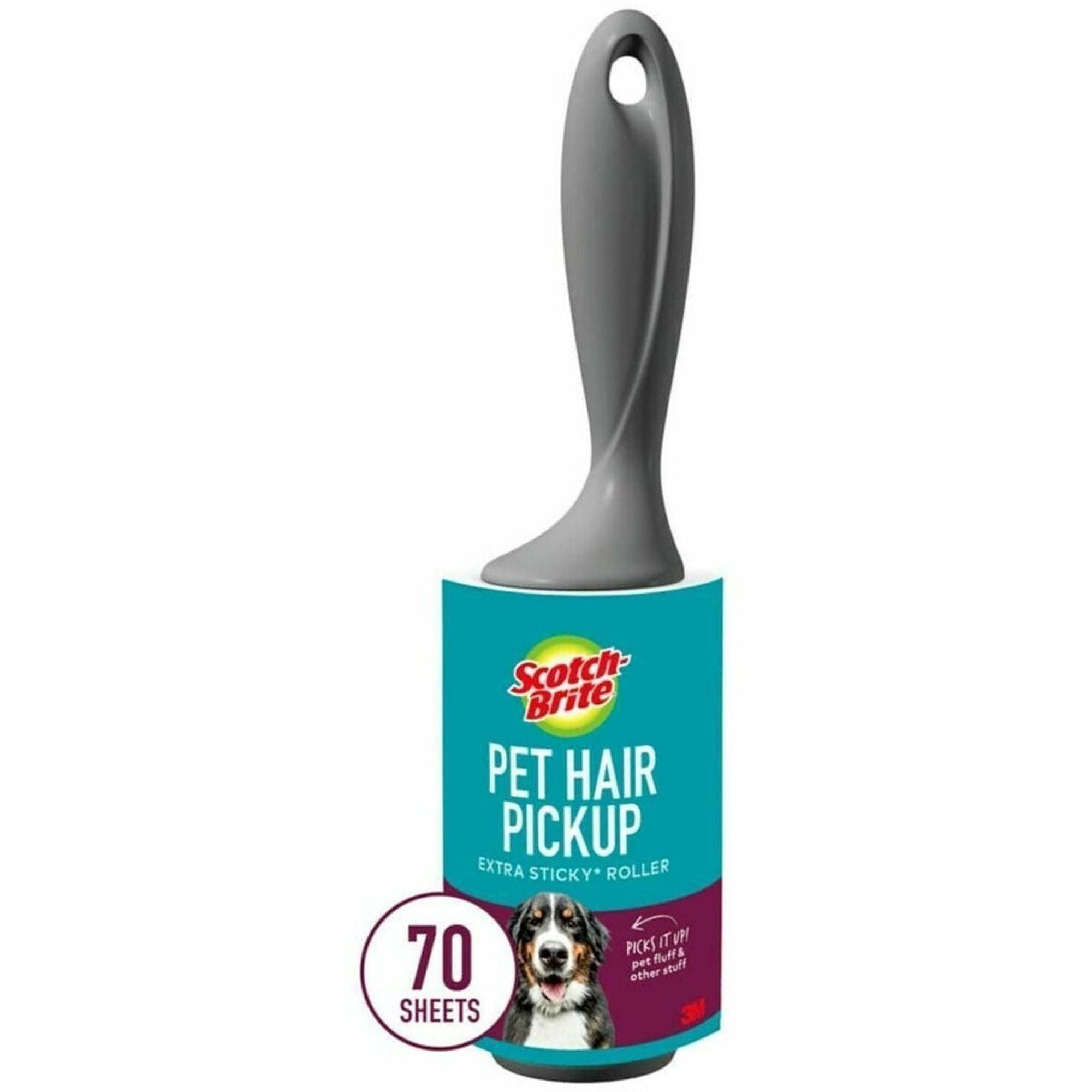 Pet Hair Pickup Lint Roller, Refill Roll, 70 Sheets/Roll