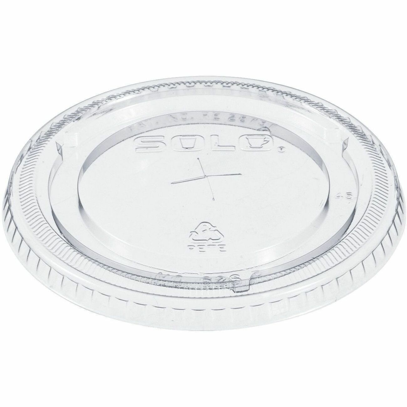 Solo Cup Straw Slotted Clear Lids - Flat - 1000 / Carton - Clear