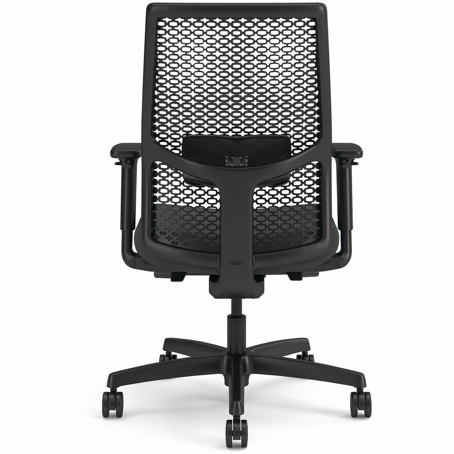 Ignition 2.0 ReActiv Mid-Back Task Chair, 17.25" to 21.75" Seat Height, Basalt Vinyl Seat, Charcoal Back, Black Base