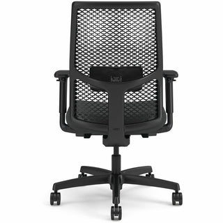 Ignition 2.0 ReActiv Mid-Back Task Chair, 17.25" to 21.75" Seat Height, Basalt Vinyl Seat, Charcoal Back, Black Base