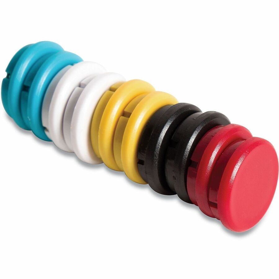 Board Magnets, Circles, Assorted Colors, 0.75" Diameter, 10/Pack