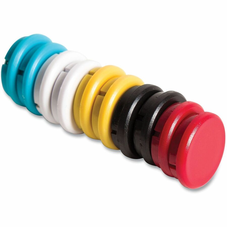 Board Magnets, Circles, Assorted Colors, 0.75" Diameter, 10/Pack