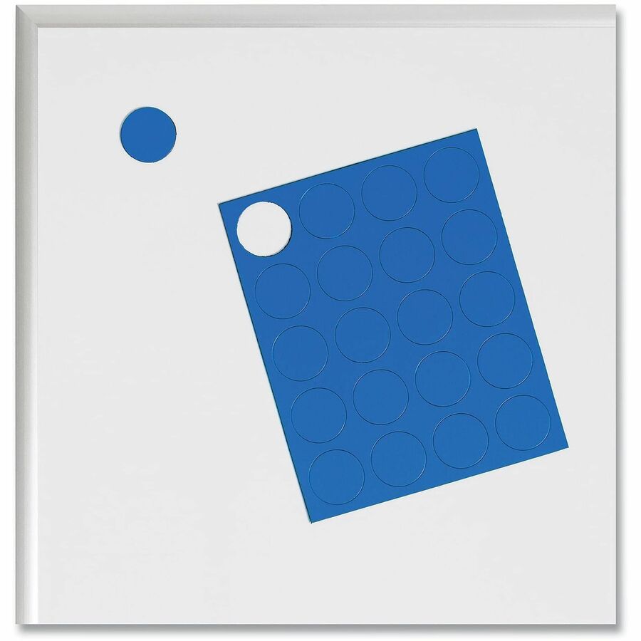 Heavy-Duty Board Magnets, Circles, 0.75" Diameter, Blue, 20/Pack