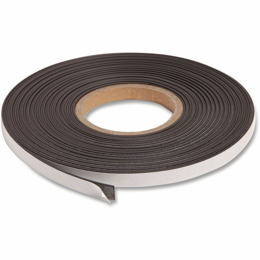 Magnetic Adhesive Tape Roll, 0.5" x 50 ft, Black