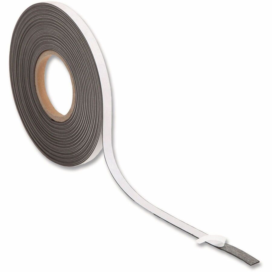 Magnetic Adhesive Tape Roll, 0.5" x 50 ft, Black