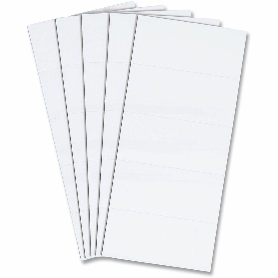 Dry Erase Magnetic Tape Strips, 2" x 0.88", White, 25/Pack