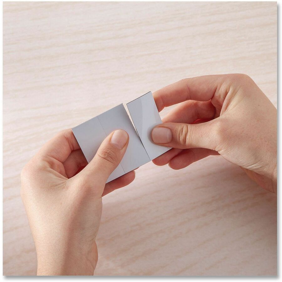 Dry Erase Magnetic Tape Strips, 2" x 0.88", White, 25/Pack