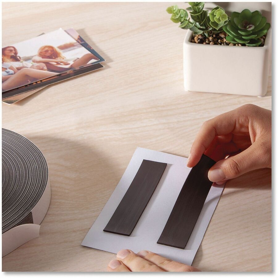 Magnetic Adhesive Tape Roll, 1" x 50 ft, Black