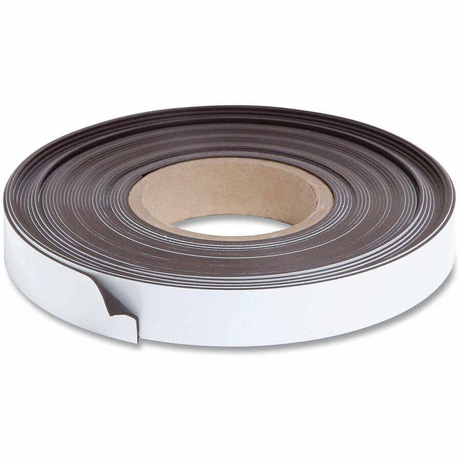 Dry Erase Magnetic Tape Roll, 1" x 50 ft, White