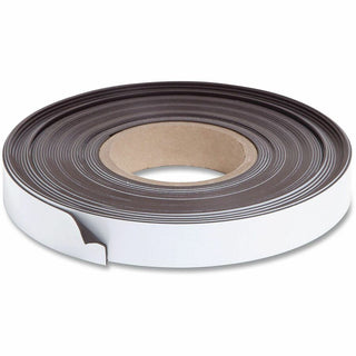 Dry Erase Magnetic Tape Roll, 1" x 50 ft, White