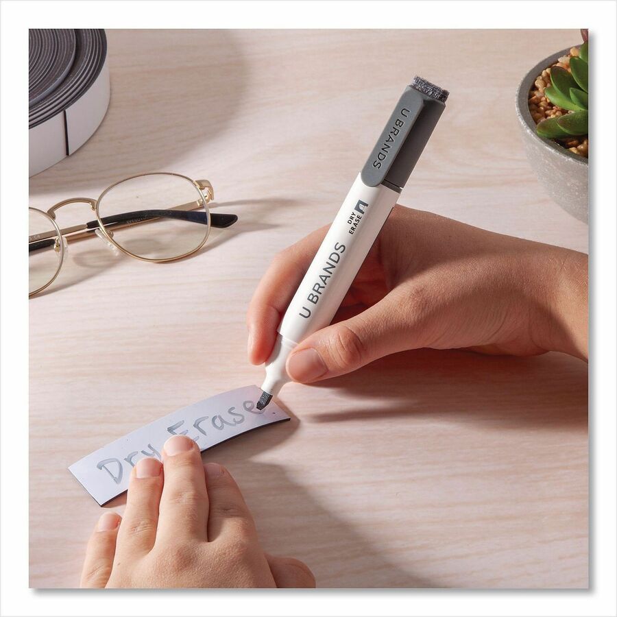 Dry Erase Magnetic Tape Roll, 1" x 50 ft, White