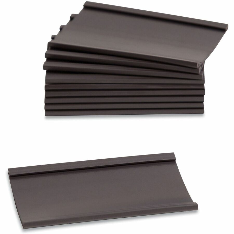 Magnetic Card Holders, 3 x 1.75, Black, 10/Pack