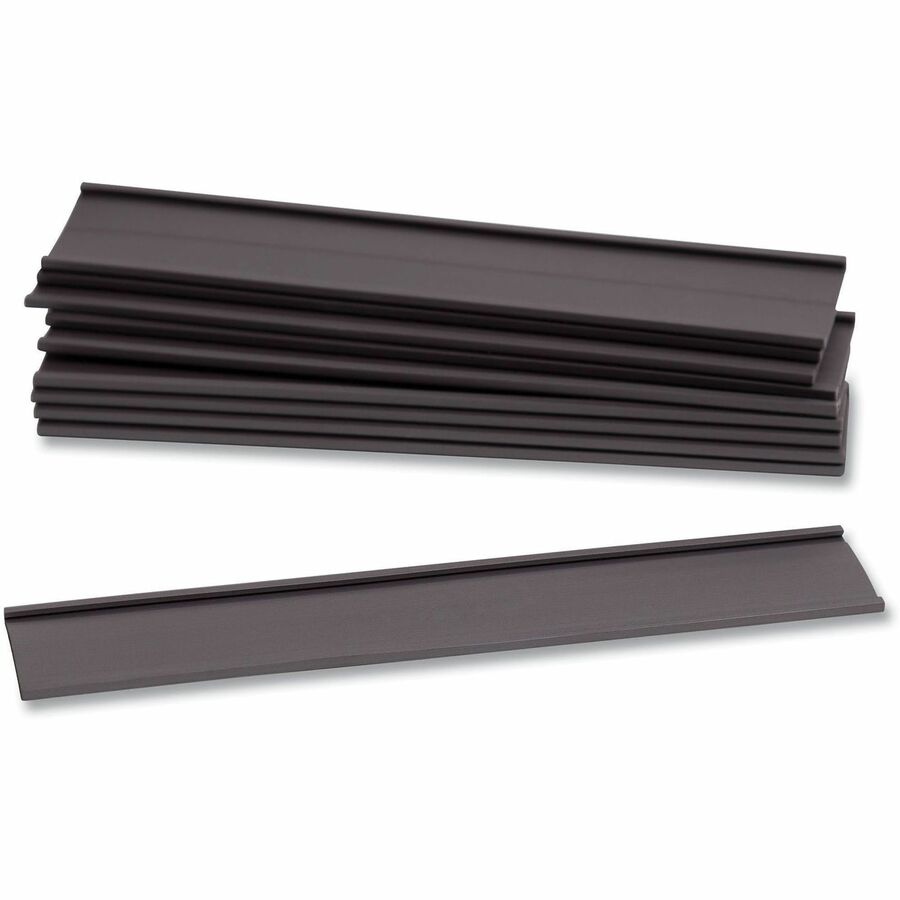Magnetic Card Holders, 6 x 1, Black, 10/Pack