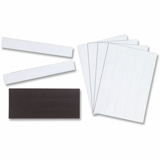 Dry Erase Magnetic Tape Strips, 6" x 0.88", White, 25/Pack