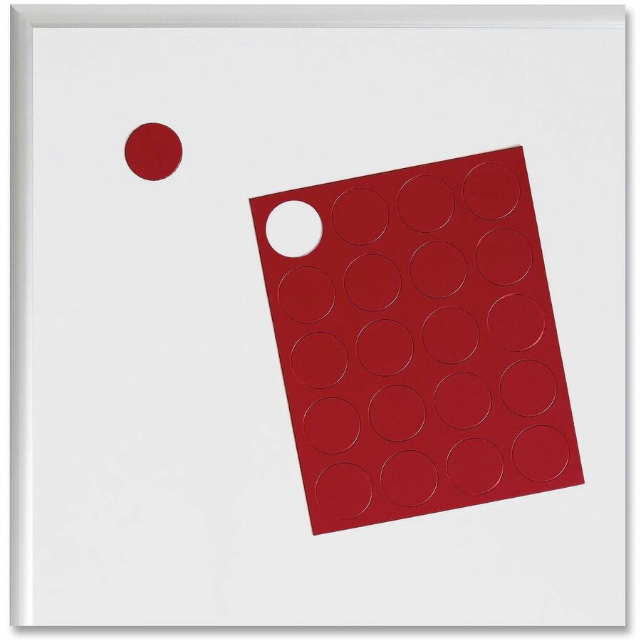 Heavy-Duty Board Magnets, Circles, Red, 0.75" Diameter, 20/Pack