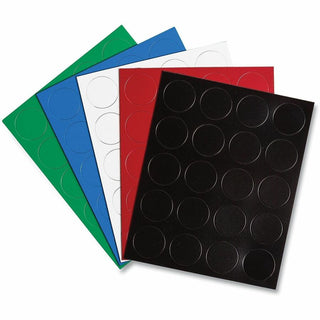 Heavy-Duty Board Magnets, Circles, Red, 0.75" Diameter, 20/Pack