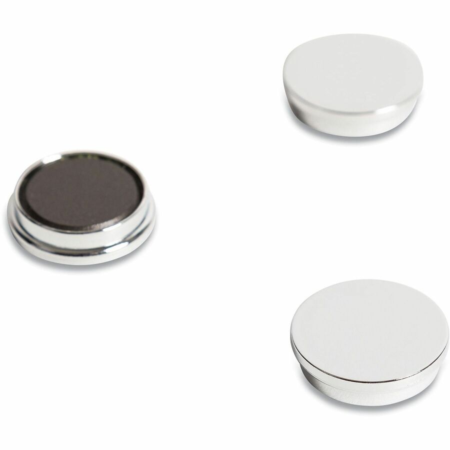 Board Magnets, Circles, Silver, 1.25" Diameter, 10/Pack