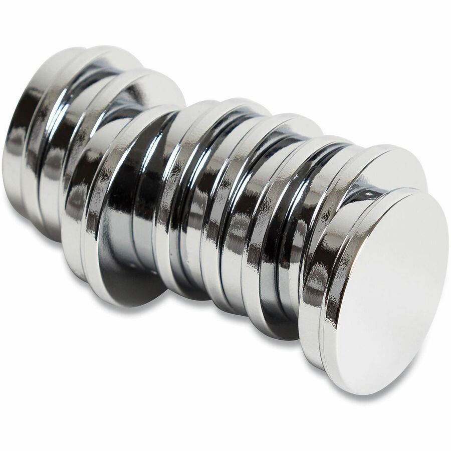 Board Magnets, Circles, Silver, 1.25" Diameter, 10/Pack