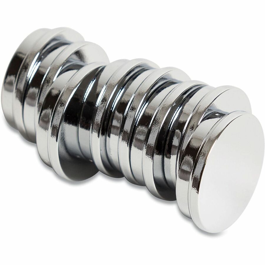 Board Magnets, Circles, Silver, 1.25" Diameter, 10/Pack