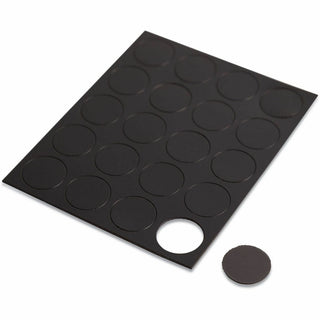 Heavy-Duty Board Magnets, Circles, Black, 0.75" Diameter, 20/Pack