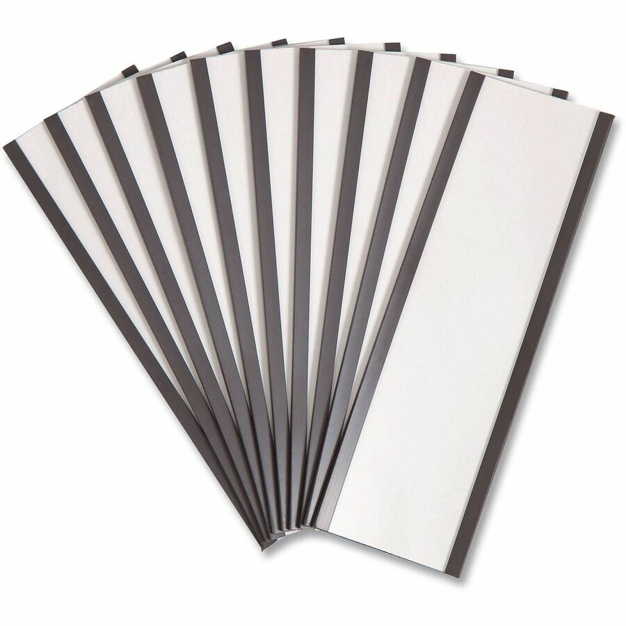 Magnetic Card Holders, 6 x 2, Black, 10/Pack