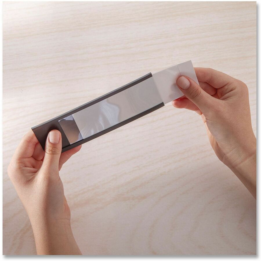 Magnetic Card Holders, 6 x 2, Black, 10/Pack