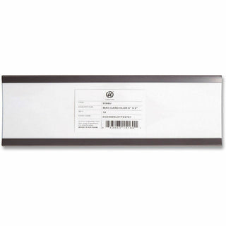 Magnetic Card Holders, 6 x 2, Black, 10/Pack