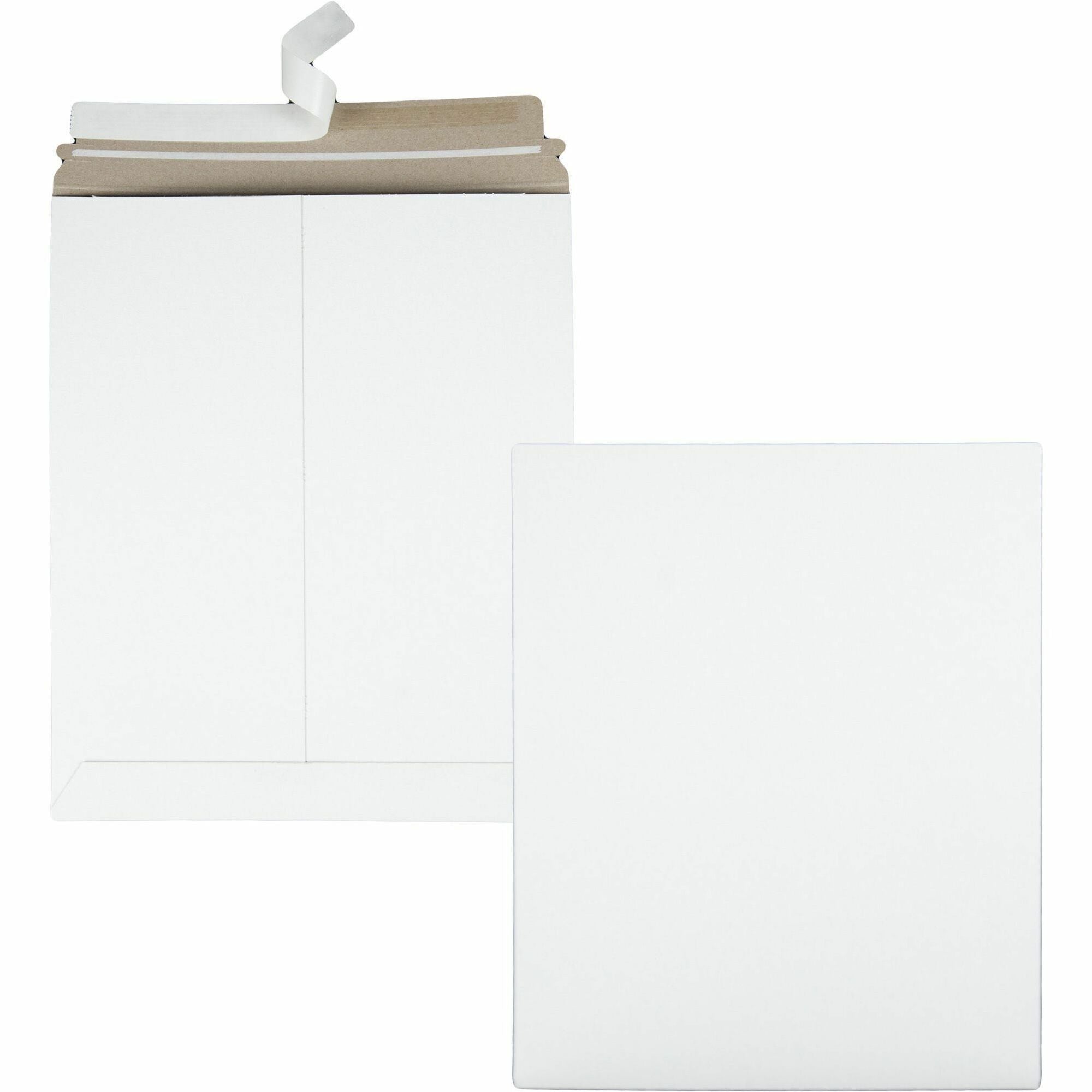 Photo/Document Mailer, Cheese Blade Flap, Redi-Strip Adhesive Closure, 11 x 13.5, White, 25/Box