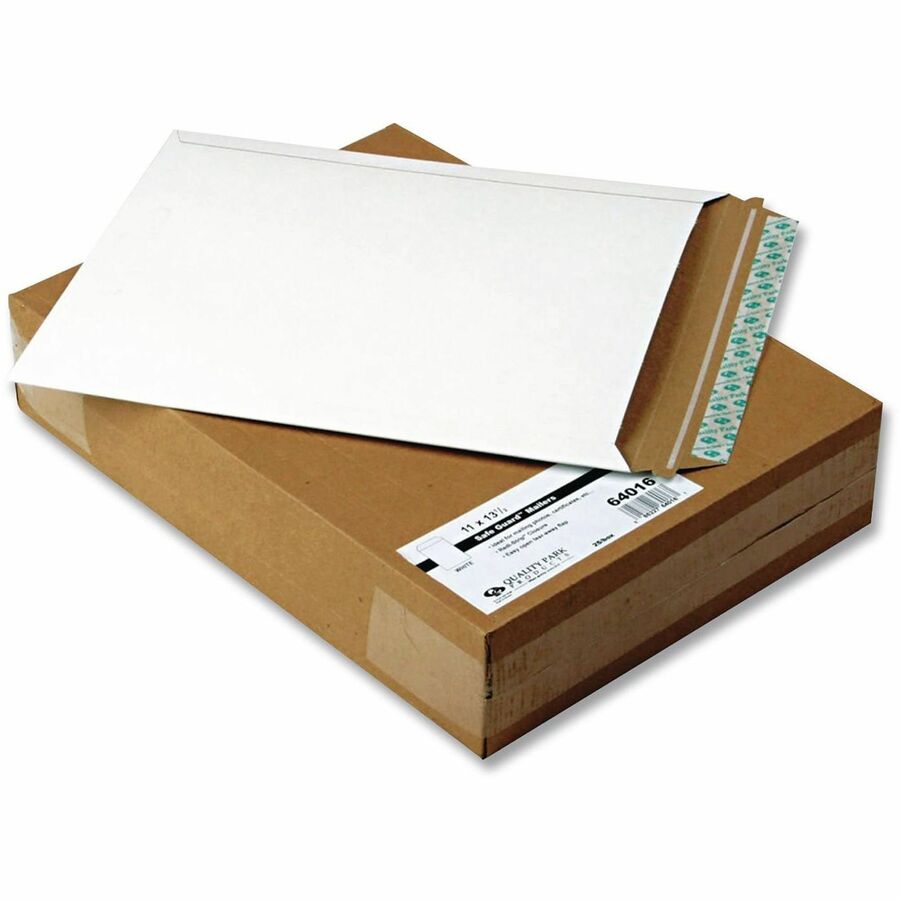 Photo/Document Mailer, Cheese Blade Flap, Redi-Strip Adhesive Closure, 11 x 13.5, White, 25/Box