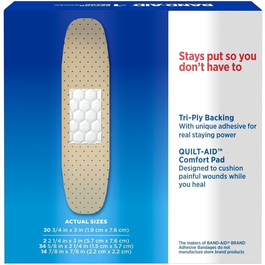 Tru-Stay Sheer Strips Adhesive Bandages, Assorted, 80/Box