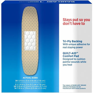 Tru-Stay Sheer Strips Adhesive Bandages, Assorted, 80/Box
