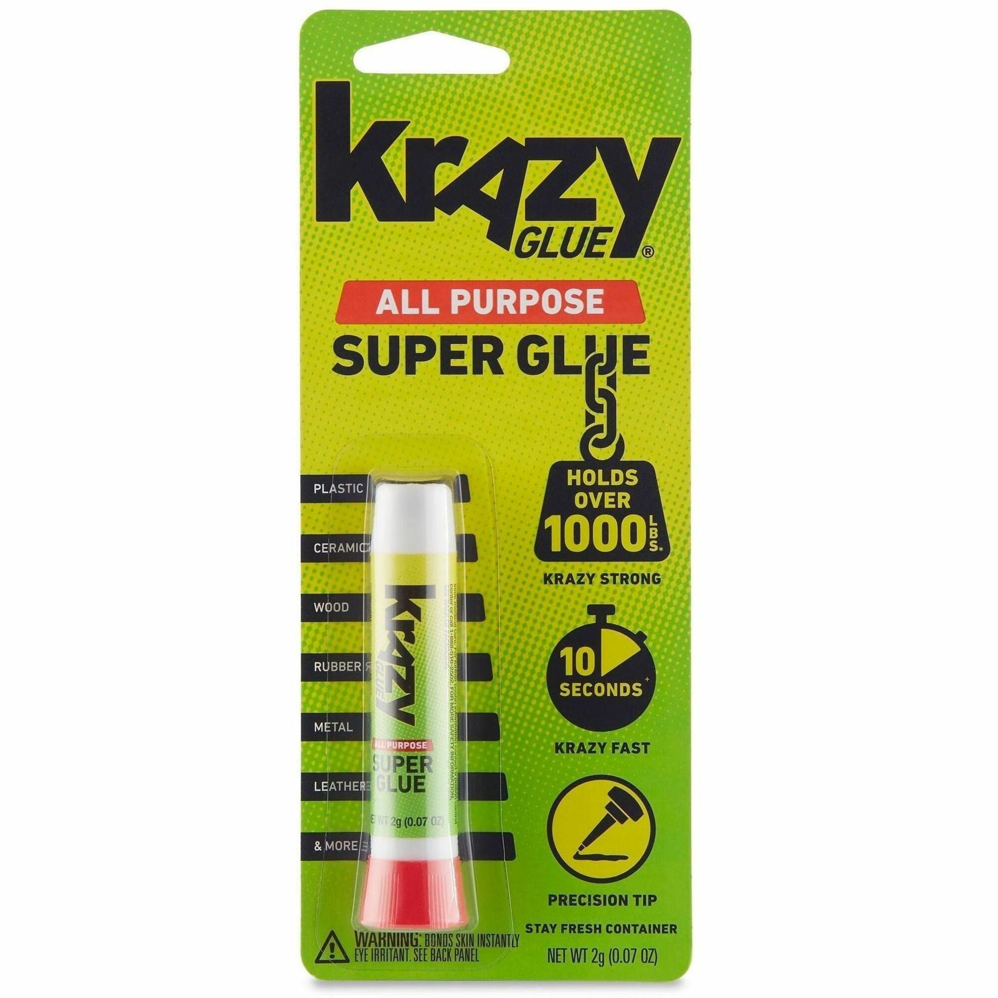 All Purpose Krazy Glue, 0.07 oz, Dries Clear