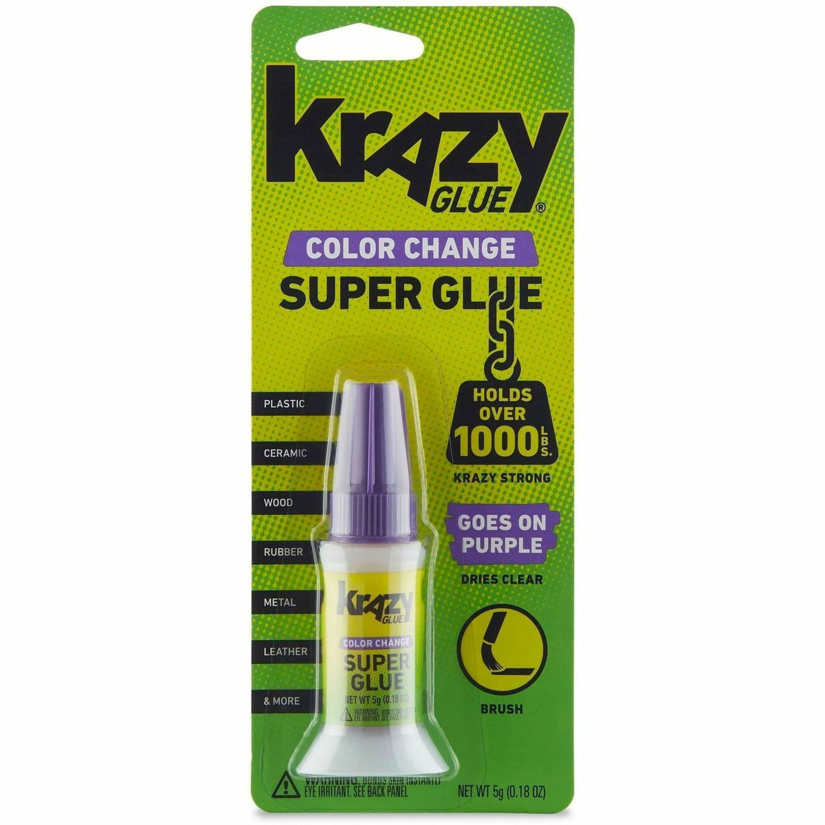 Color Change Brush On Glue, 0.18 oz, Dries Clear