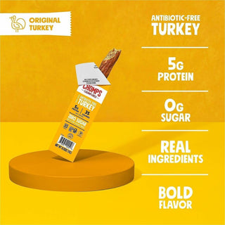 CHOMPS Chomplings Snack Sticks - Gluten-free, Non-GMO - Original Turkey - 0.50 oz - 24 / Pack