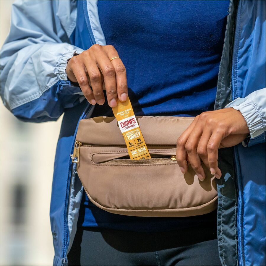 CHOMPS Chomplings Snack Sticks - Gluten-free, Non-GMO - Original Turkey - 0.50 oz - 24 / Pack