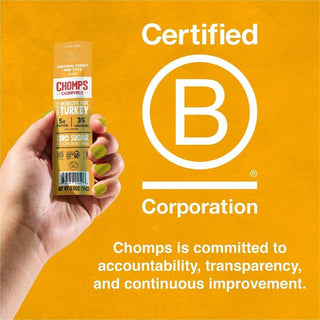 CHOMPS Chomplings Snack Sticks - Gluten-free, Non-GMO - Original Turkey - 0.50 oz - 24 / Pack