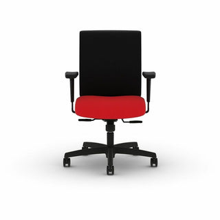 Convergence Mid-Back Task Chair, Synchro-Tilt and Seat Glide, Supports Up to 275 lb, Red Seat, Black Back/Base