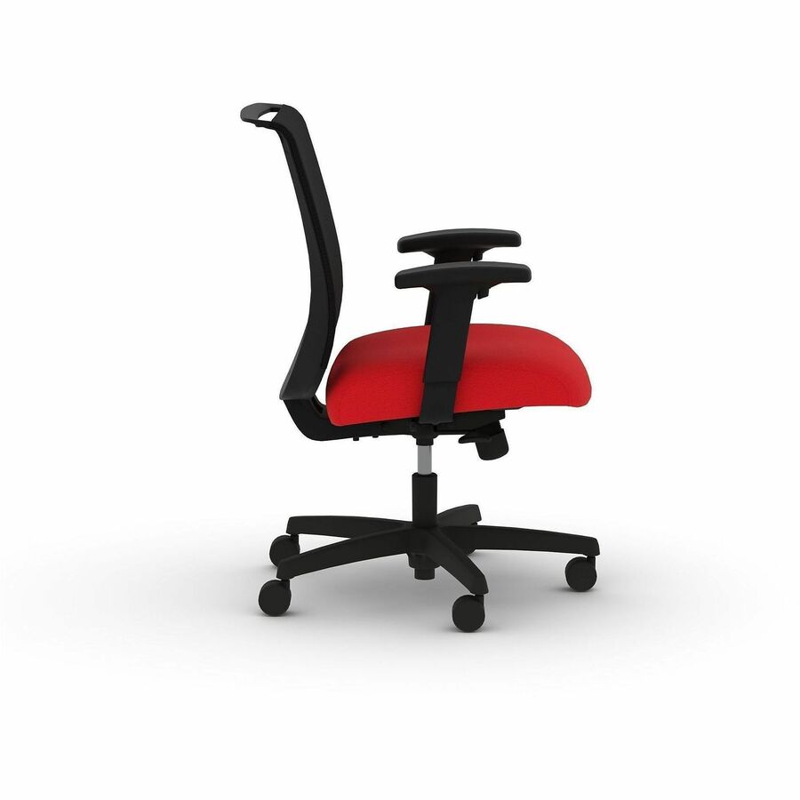 Convergence Mid-Back Task Chair, Synchro-Tilt and Seat Glide, Supports Up to 275 lb, Red Seat, Black Back/Base