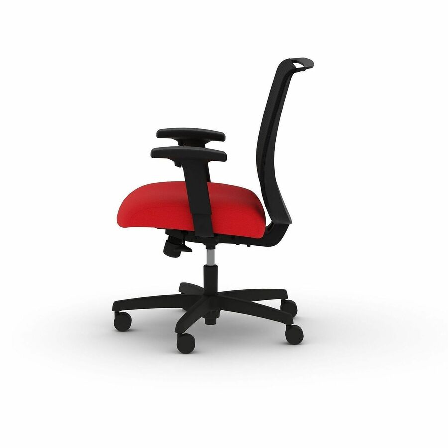 Convergence Mid-Back Task Chair, Synchro-Tilt and Seat Glide, Supports Up to 275 lb, Red Seat, Black Back/Base