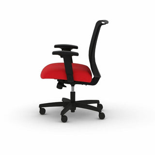 Convergence Mid-Back Task Chair, Synchro-Tilt and Seat Glide, Supports Up to 275 lb, Red Seat, Black Back/Base