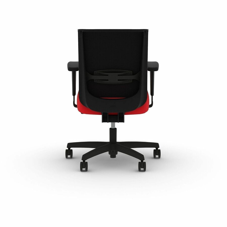 Convergence Mid-Back Task Chair, Synchro-Tilt and Seat Glide, Supports Up to 275 lb, Red Seat, Black Back/Base