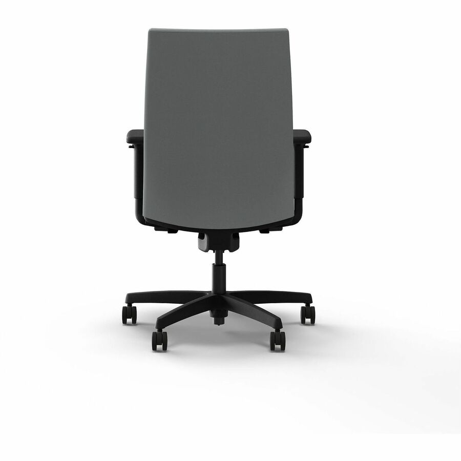 Ignition 2.0 Upholstered Mid-Back Task Chair, Up to 300 lbs, 17 to 21.5 Seat Height, Flint Seat and Back, Black Base