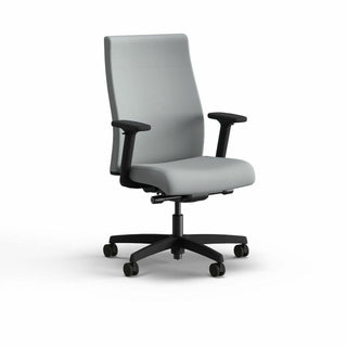 Ignition 2.0 Upholstered Mid-Back Task Chair, Up to 300 lbs, 17 to 21.5 Seat Height, Flint Seat and Back, Black Base