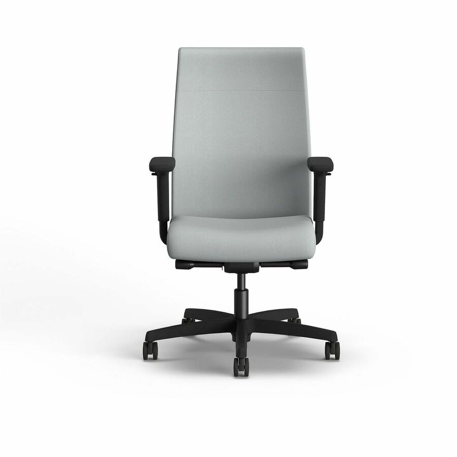Ignition 2.0 Upholstered Mid-Back Task Chair, Up to 300 lbs, 17 to 21.5 Seat Height, Flint Seat and Back, Black Base