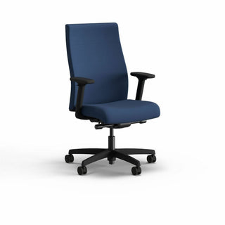 Ignition 2.0 Upholstered Mid-Back Task Chair, Up to 300 lbs, 17 to 21.5 Seat Height, Elysian Seat and Back, Black Base