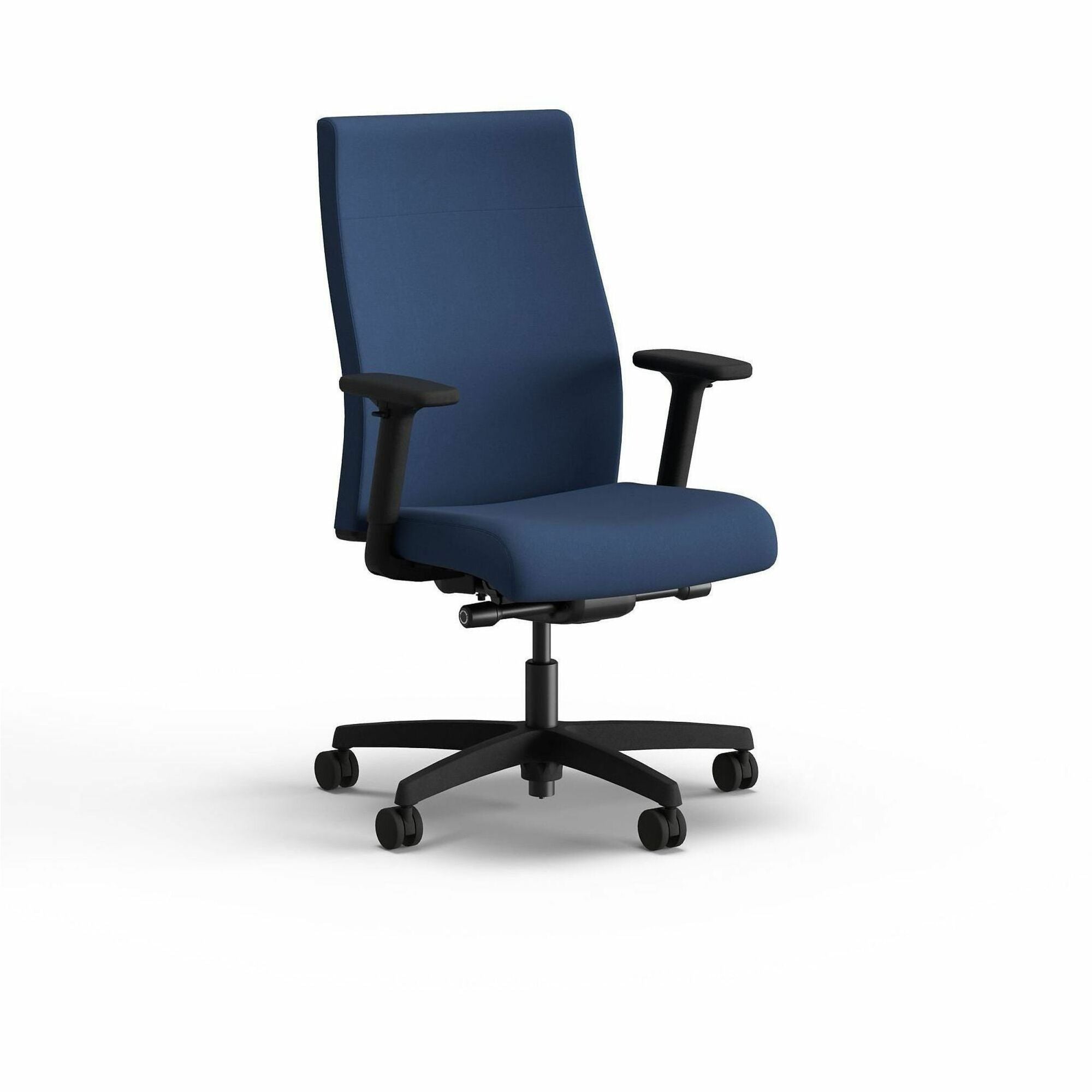 Ignition 2.0 Upholstered Mid-Back Task Chair, Up to 300 lbs, 17 to 21.5 Seat Height, Elysian Seat and Back, Black Base