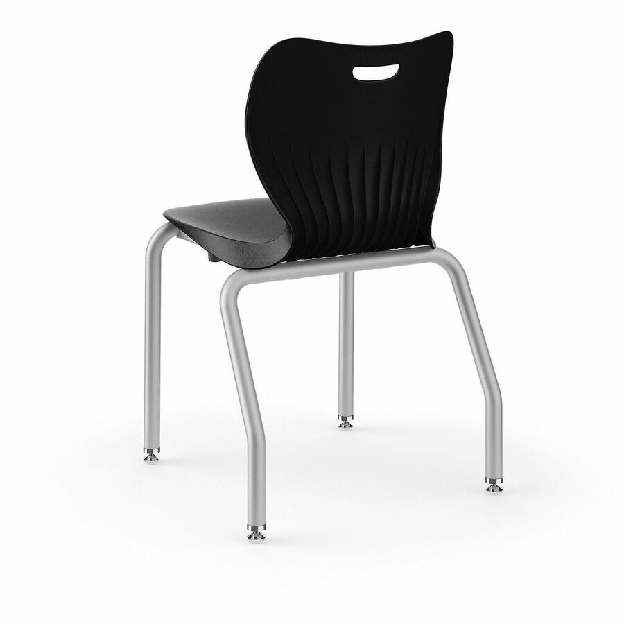SmartLink Four-Leg Chair, 19.5" x 19.63" x 31", Onyx Seat, Onyx Base, 4/Carton