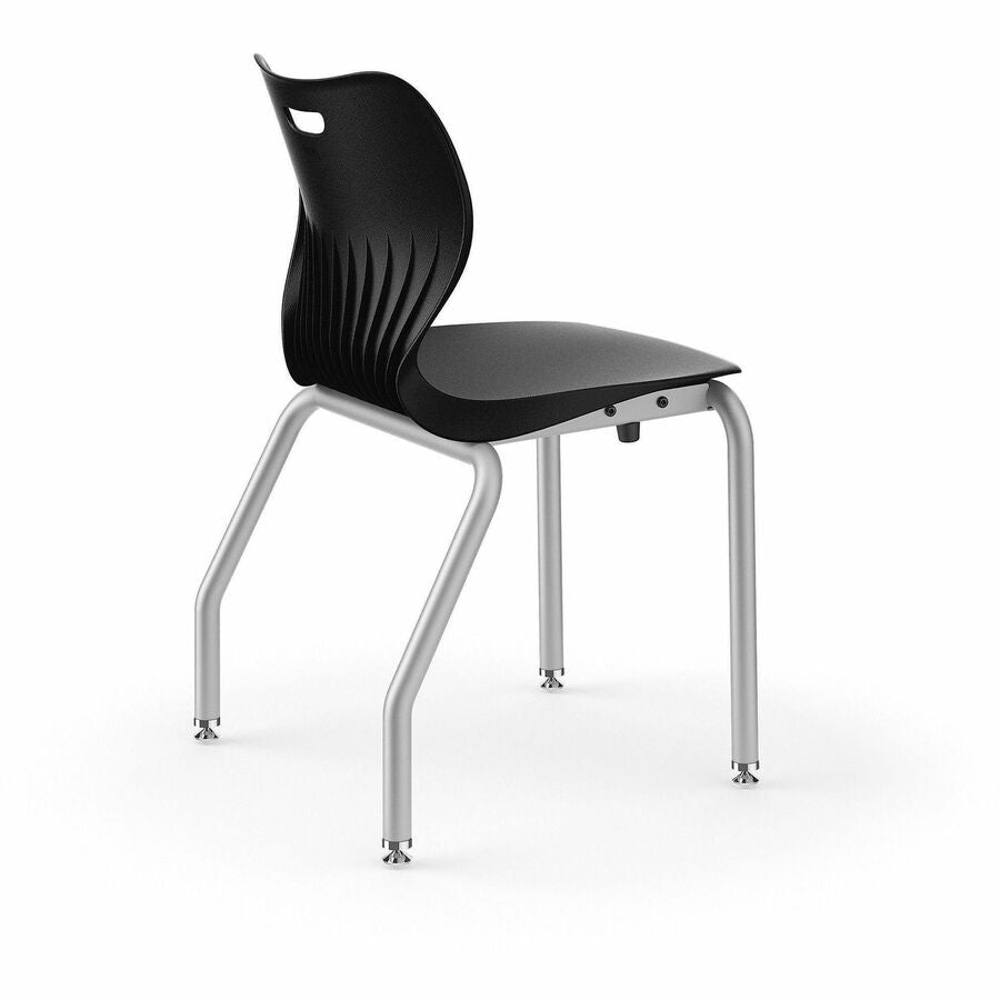 SmartLink Four-Leg Chair, 19.5" x 19.63" x 31", Onyx Seat, Onyx Base, 4/Carton