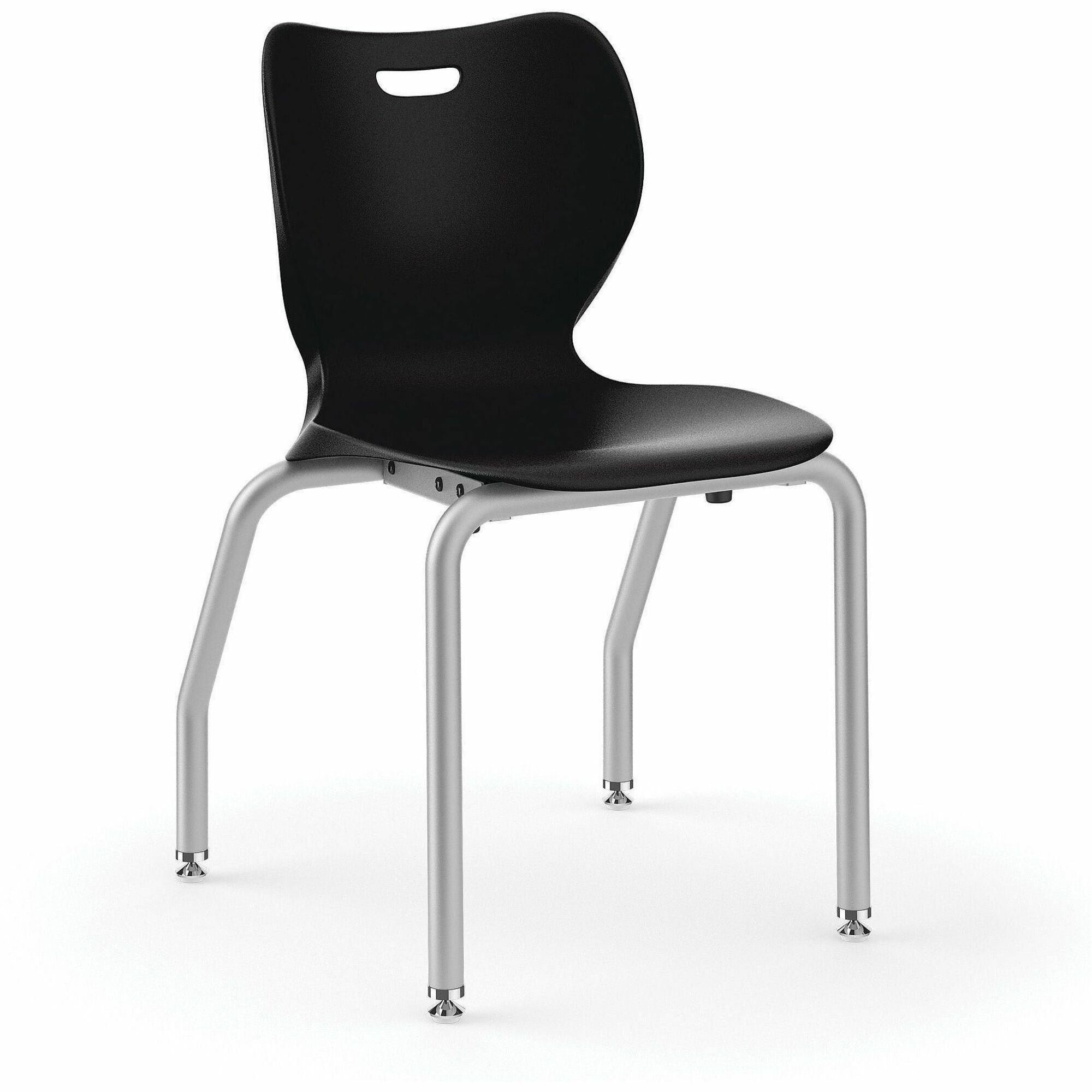 SmartLink Four-Leg Chair, 19.5" x 19.63" x 31", Onyx Seat, Onyx Base, 4/Carton